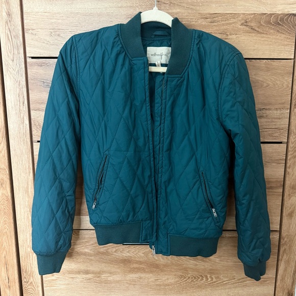 Aritzia Jackets & Blazers - Aritzia Wilfred Free Teal Bomber Jacket Sz S